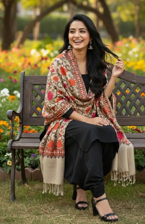 Beautiful_Beige_Multi_Embroidered_Kashmiri_Shawl_Aari_Embroidered_Default_Title