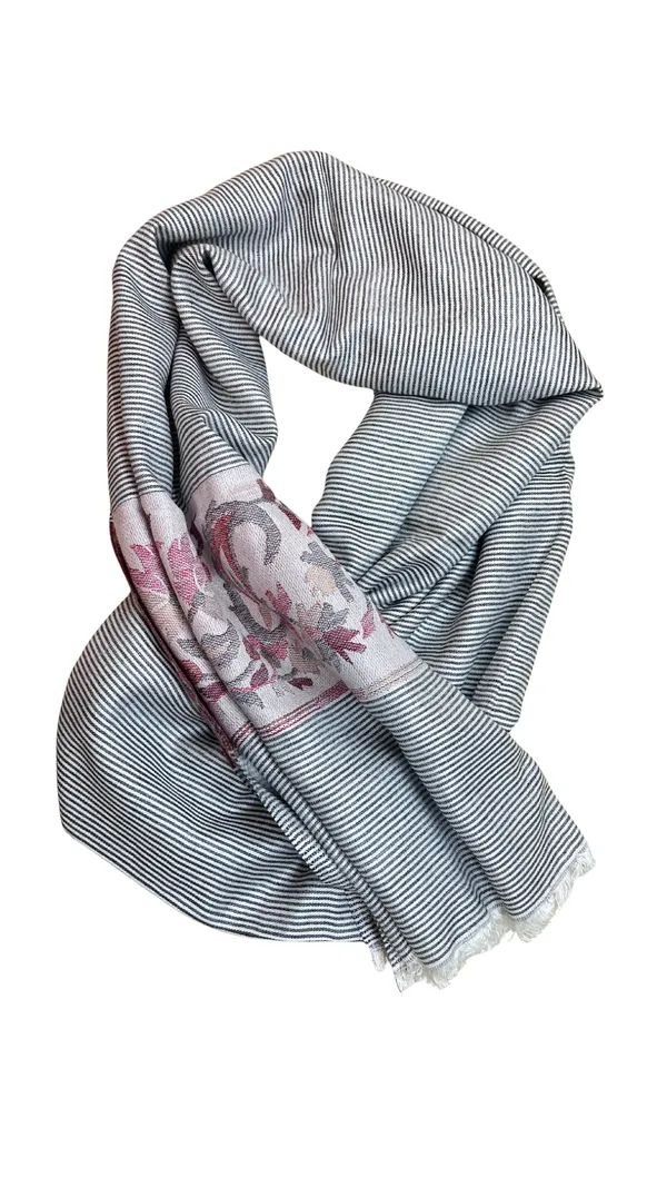 Light_Grey_Kashmiri_Stole_Kani_Paaldaar_Black_Thin_Stripes_Self_Woven_Kani_Tussar_Silk_Stole_Default_Title