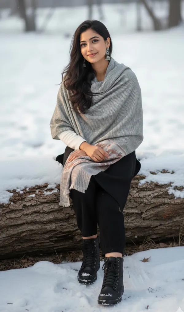 Light_Grey_Kashmiri_Stole_Kani_Paaldaar_Black_Thin_Stripes_Self_Woven_Kani_Tussar_Silk_Stole_Default_Title