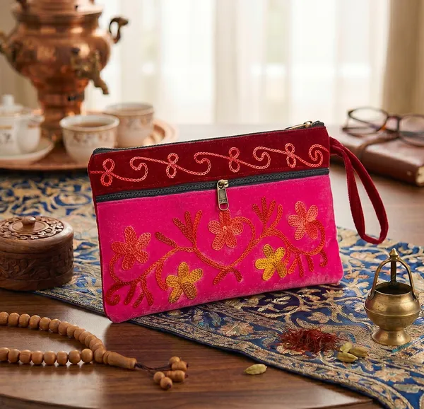 Elegant_Velvet_Kashmiri_Embroidered_Utility_Pouch_Wristlet_Fuchsia_Wine_Shades_Default_Title