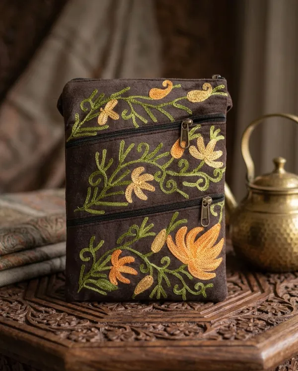 Four_Zipper_Kashmiri_Embroidered_Velvet_Pouch_Deep_Espresso_Default_Title