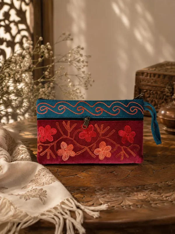 Elegant_Velvet_Kashmiri_Embroidered_Utility_Pouch_Wristlet_Deep_Red_Royal_Teal_Default_Title