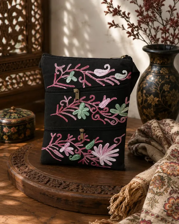 Four_Zipper_Kashmiri_Embroidered_Velvet_Pouch_Black_Default_Title
