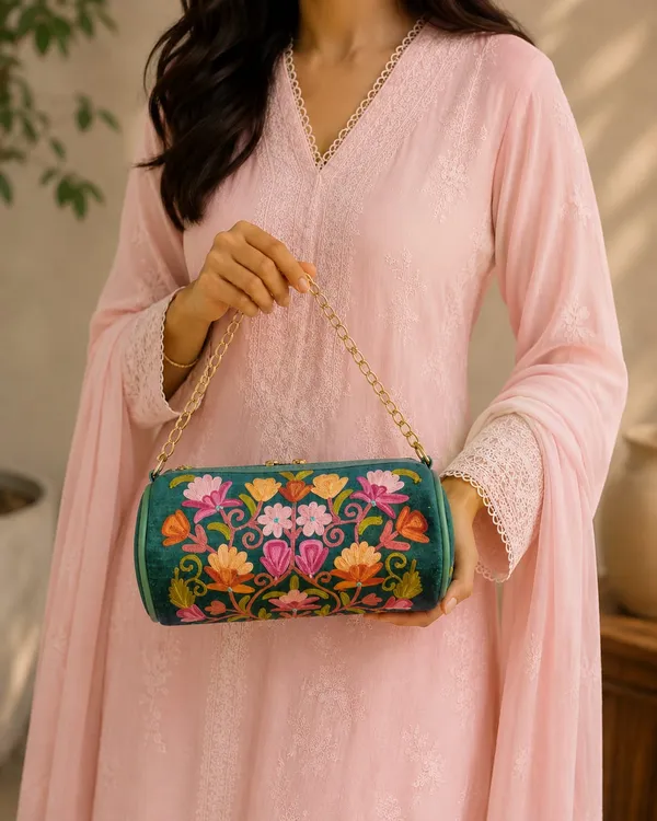 Zaria_Dholki_Bag_Kashmiri_Aari_Embroidered_Occasion_Bag_Pine_Green_Default_Title