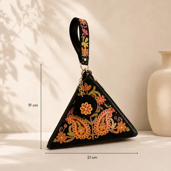 Signature_Aari_Triangle_Potli_Bag_Floral_Embroidery_Black_Default_Title
