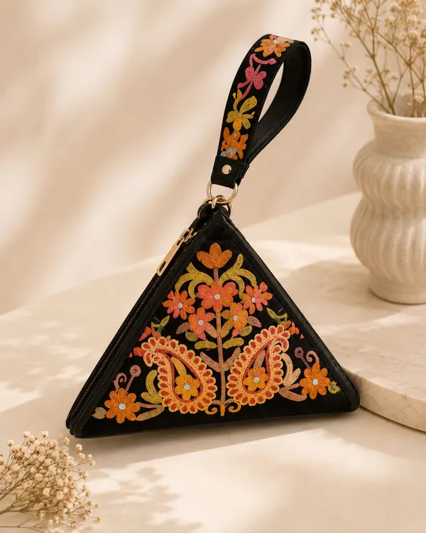 Signature_Aari_Triangle_Potli_Bag_Floral_Embroidery_Black_Default_Title