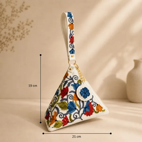 Signature_Aari_Triangle_Potli_Bag_Floral_Embroidery_White_Default_Title