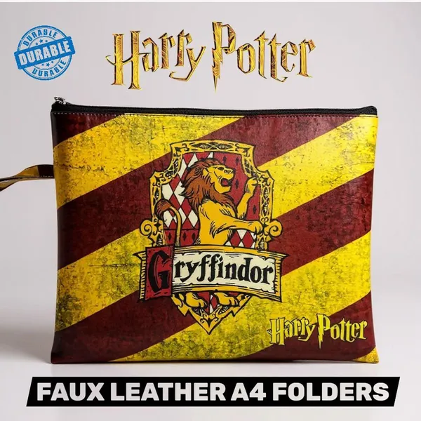 Harry_Potter_Gryffindor_Plaid_Sigil_Makeup_Cosmetic_Bag_Organizer_Pouch,_Multicolor,_OneSize