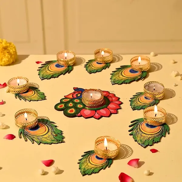Pink_&_Golden_Diwali_Gift_Diya_with_Peacock