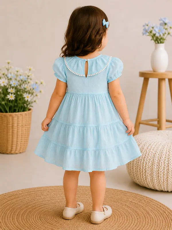 Light_Blue_Cotton_Dobby_Dress_For_Girl