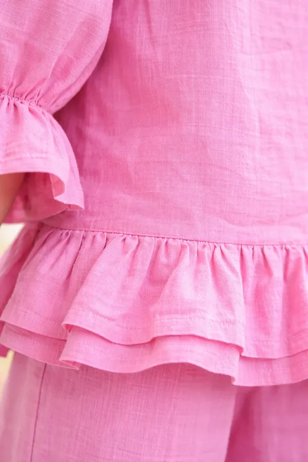 Pink_Cotton_Double_Cloth_Coord_Set_For_Girls