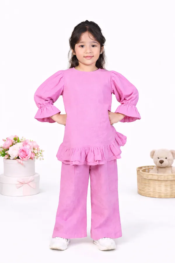 Pink_Cotton_Double_Cloth_Coord_Set_For_Girls