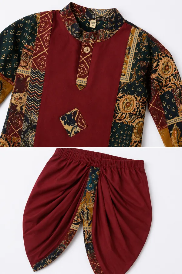 Boys_Festive_Maroon_Ethnic_Dhoti_Outfit