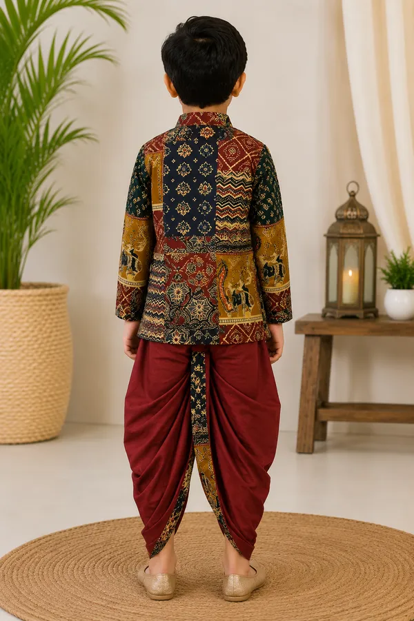 Boys_Festive_Maroon_Ethnic_Dhoti_Outfit