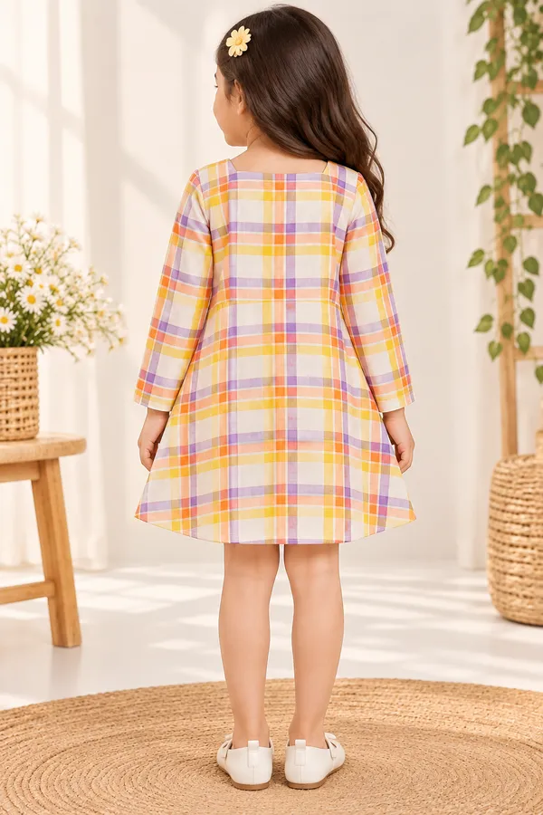 Girls_Checked_A-Line_Dress_in_Cotton_Linen_Yarn_Dyed_Fabric