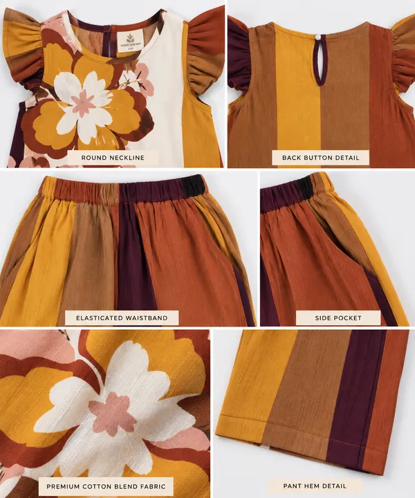 Girls_Floral_Colour-Block_Flutter_Sleeve_Top_&_Wide-Leg_Pants_Co-ord_Set_in_Viscose_Crepe
