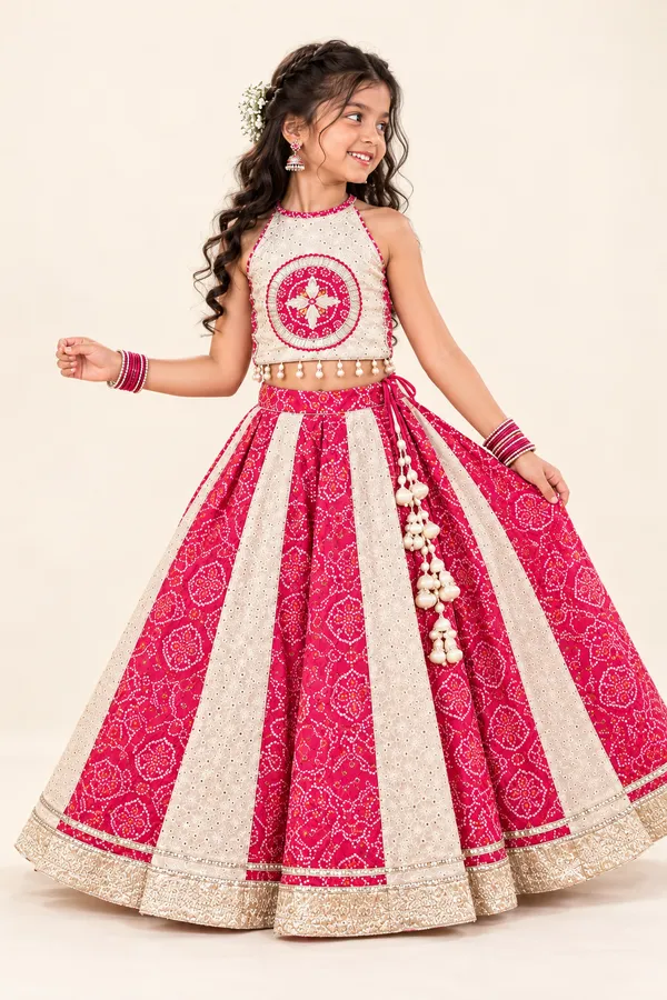 Girls_Magenta_&_Ivory_Embroidered_Lehenga_Choli_Set_with_Tassel_Details