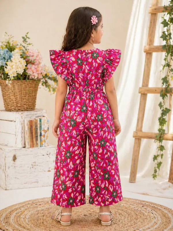 Girls_Pink_Floral_Cotton_Jumpsuit_With_Ruffle_Sleeves