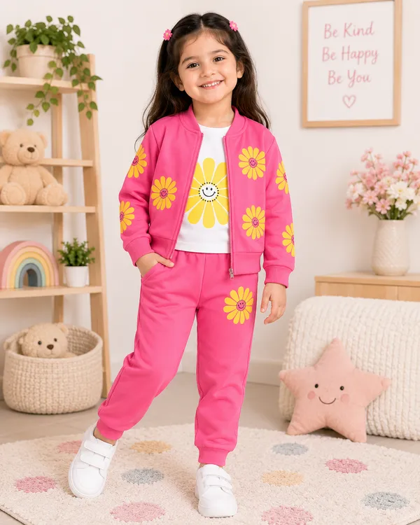 Girls_Pink_Floral_Printed_3-Piece_Tracksuit_Set_with_T-Shirt