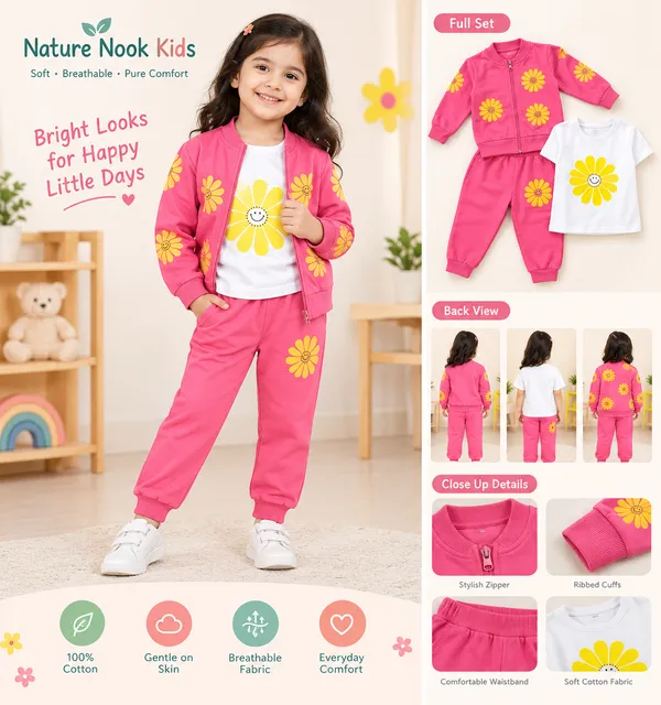 Girls_Pink_Floral_Printed_3-Piece_Tracksuit_Set_with_T-Shirt