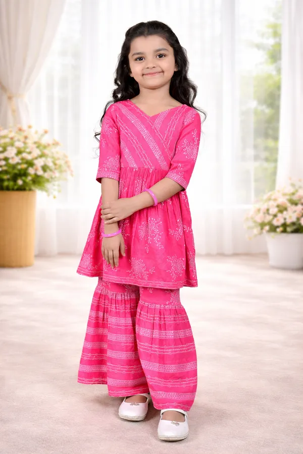 Pink_Tie_Dye_Cotton_Ethnic_Sharara_Set_For_Girls
