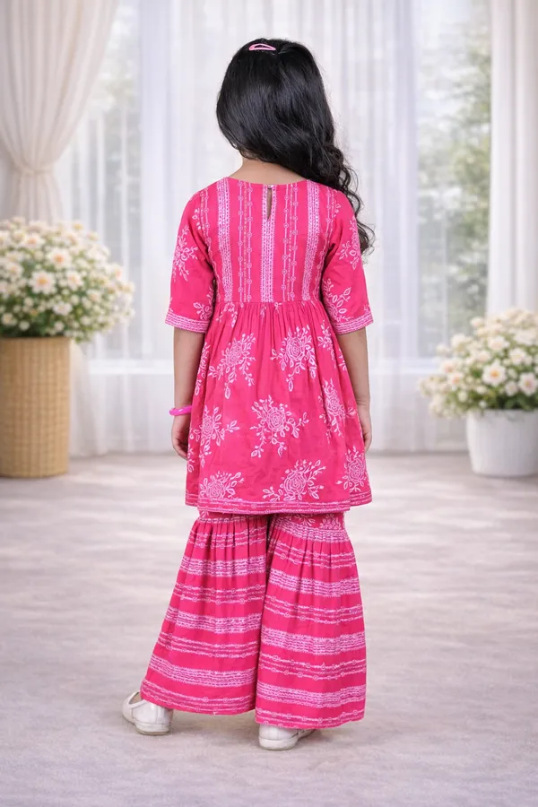 Pink_Tie_Dye_Cotton_Ethnic_Sharara_Set_For_Girls