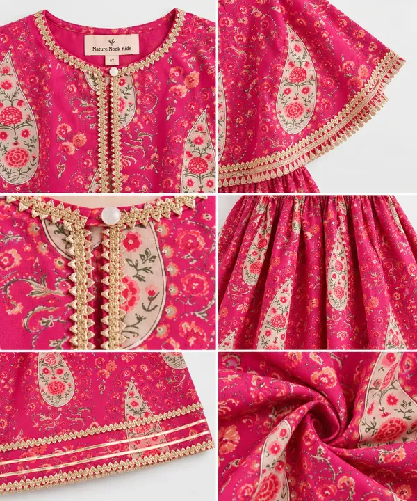 Girls_Magenta_Floral_Printed_Cape_Top_&_Lehenga_Skirt_with_Dupatta_–_3-Piece_Festive_Set