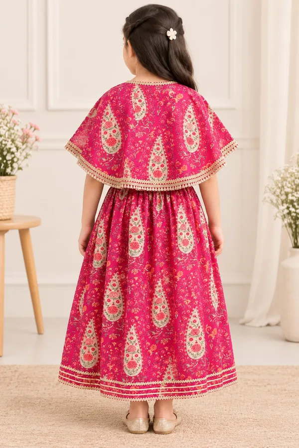Girls_Magenta_Floral_Printed_Cape_Top_&_Lehenga_Skirt_with_Dupatta_–_3-Piece_Festive_Set
