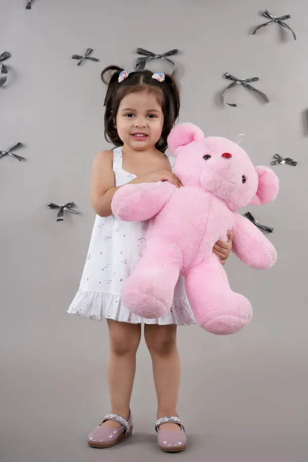 White_Cotton_Floral_Printed_Shoulder_Straps_Aline_Dress_For_Girls