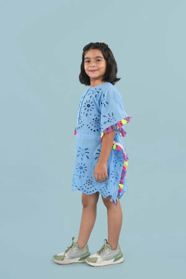Blue_Cotton_Schiffli_Kaftan_With_Decorative_Lace_For_Girls