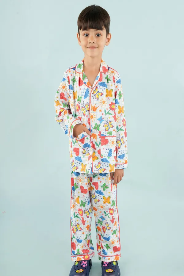 Multicolor_Cotton_Vibrant_Night_Suit_100%_For_Girls