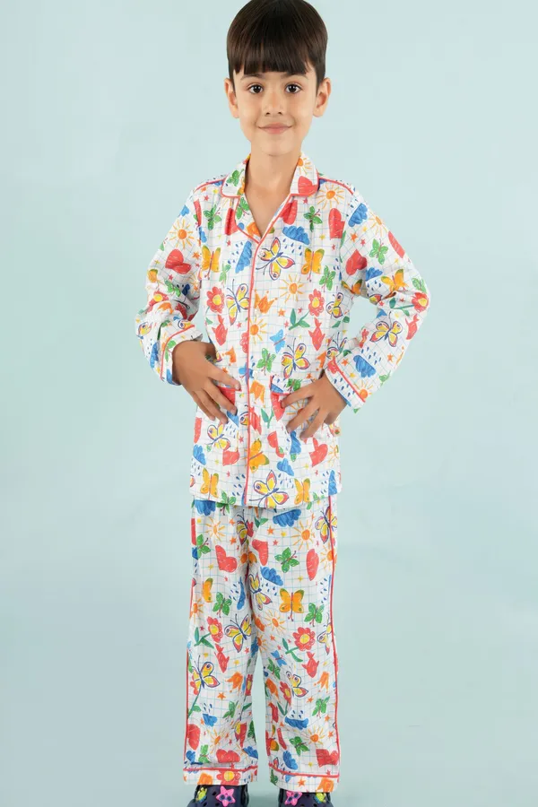 Multicolor_Cotton_Vibrant_Night_Suit_100%_For_Girls