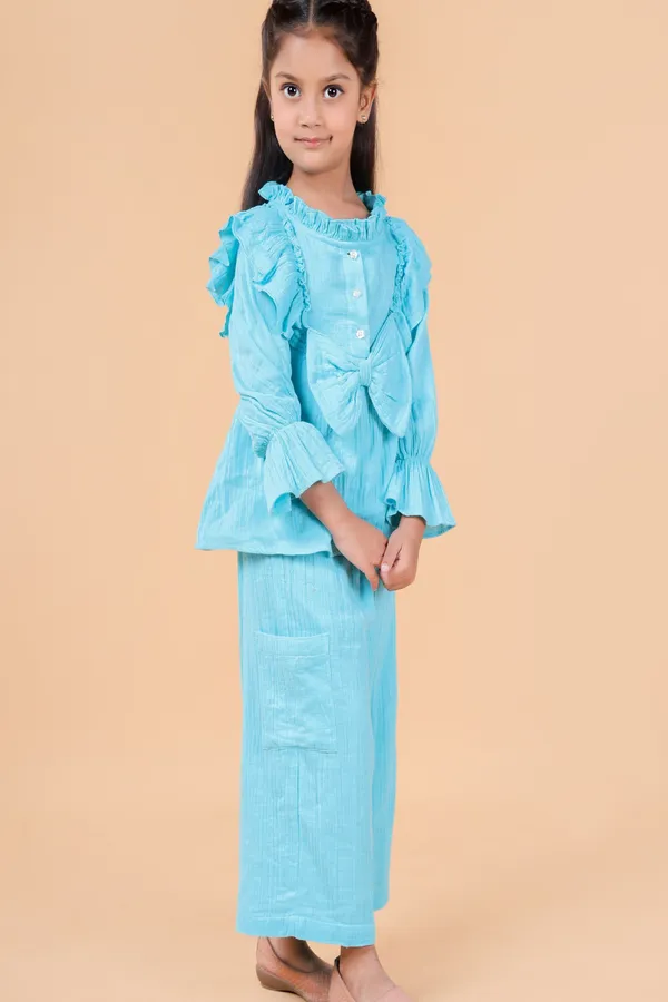 Multicolor_Cotton_Solid_Top_Palazzo_Set_For_Girls