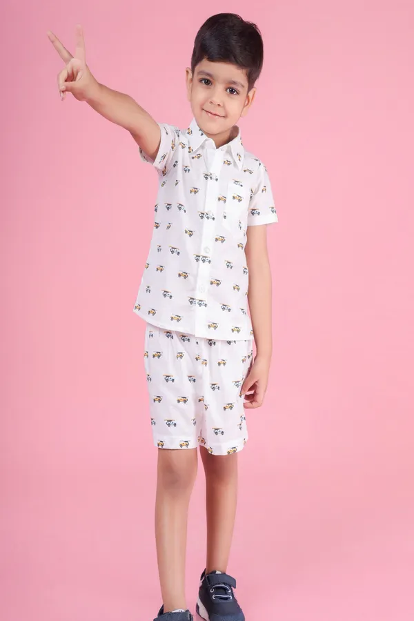 White_Cotton_Summer_Cool_Vacation_Coord_Set_For_Boys