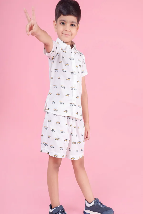 White_Cotton_Summer_Cool_Vacation_Coord_Set_For_Boys