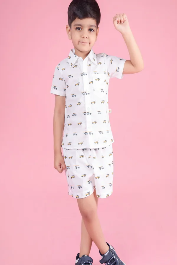 White_Cotton_Summer_Cool_Vacation_Coord_Set_For_Boys