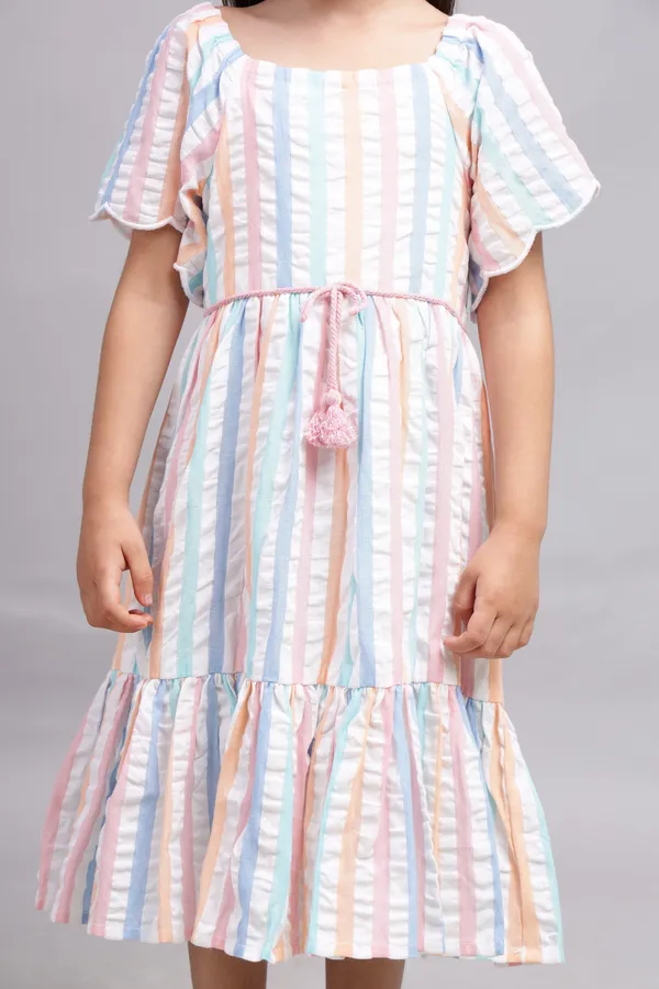 Multicolor_Cotton_Striped_Dress_With_Tie-Up_Waist_For_Girl