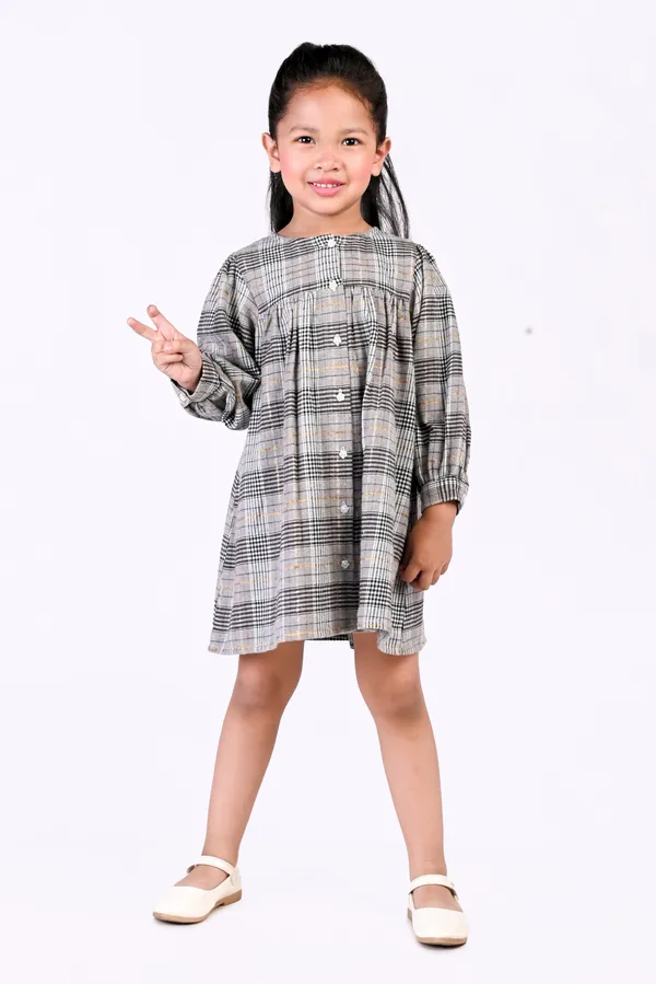 Grey_Cotton_Base_Winter_Dress_With_Checks_For_Girls