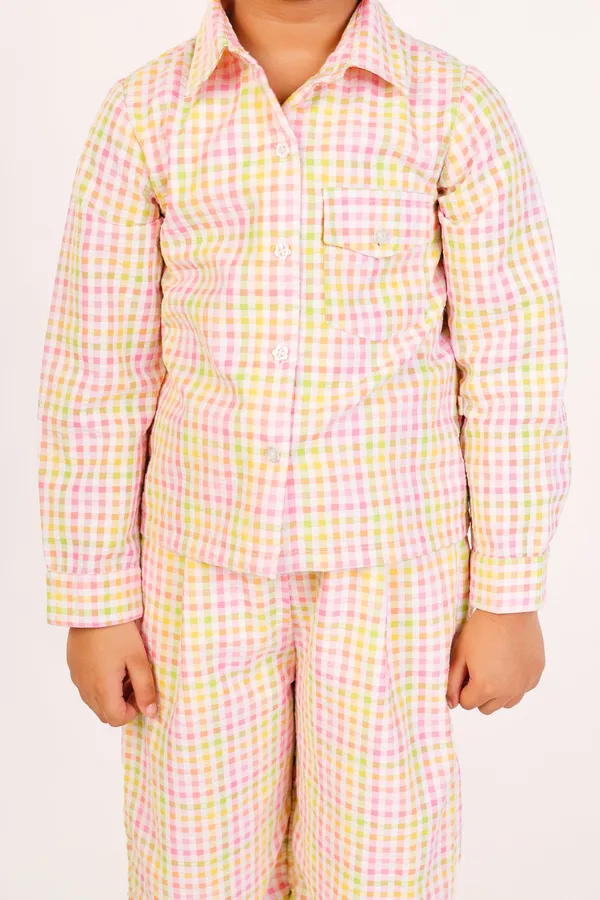 Multicolor_Cotton_Checked_Night_Suit_For_Girls
