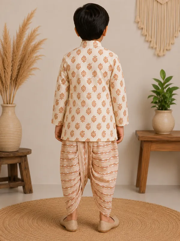 Ivory_Blossom_Kurta_Dhoti_Set_For_Boys