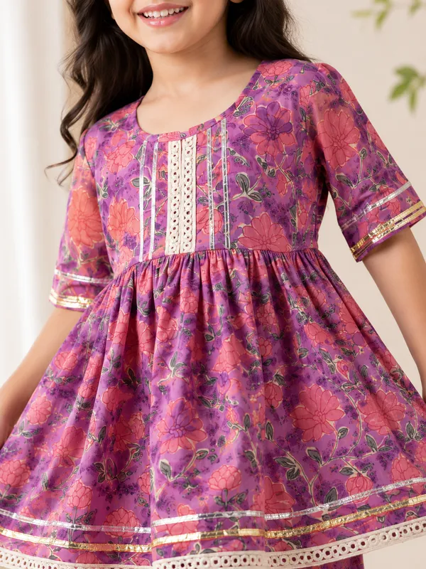 Lavender_Bloom_Floral_Peplum_Kurti_&_Sharara_Set