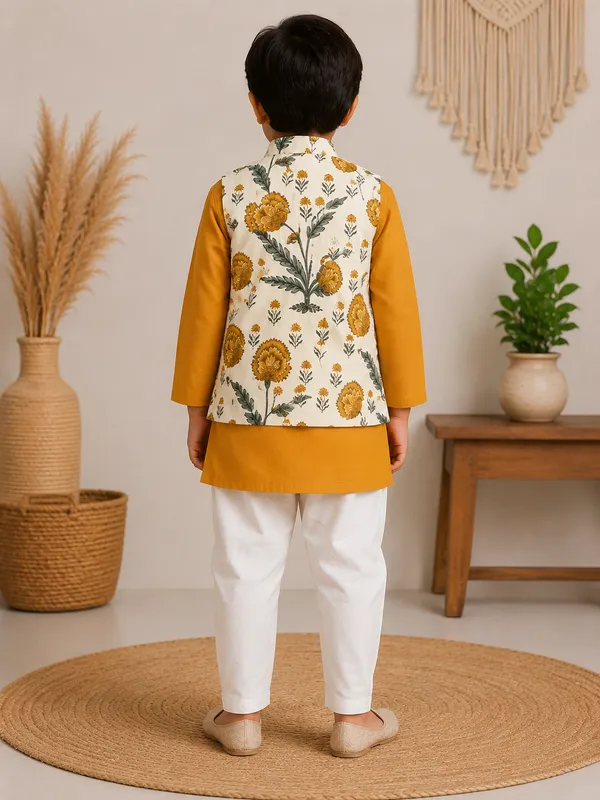 Mustard_Bloom_Kurta_Pajama_Set_With_Floral_Nehru_Jacket