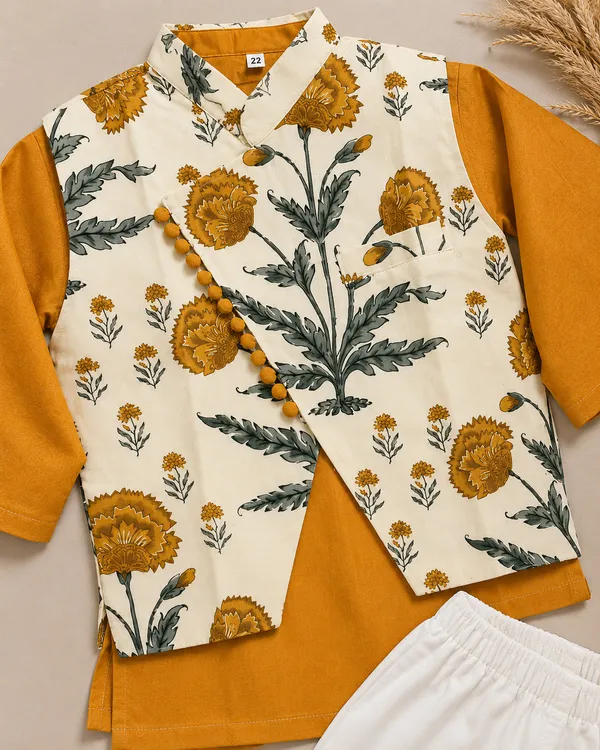 Mustard_Bloom_Kurta_Pajama_Set_With_Floral_Nehru_Jacket