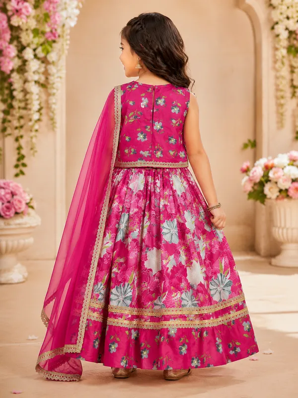 Pink_Floral_Lehenga_Choli_Set_With_Dupatta_For_Girls_|_Festive_&_Party_Wear_Ethnic_Outfit
