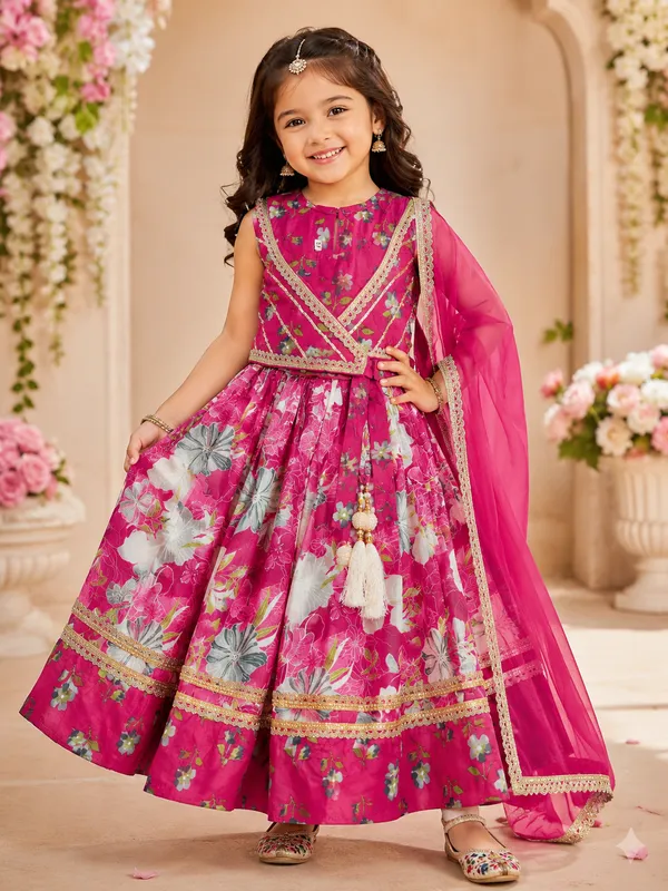 Pink_Floral_Lehenga_Choli_Set_With_Dupatta_For_Girls_|_Festive_&_Party_Wear_Ethnic_Outfit