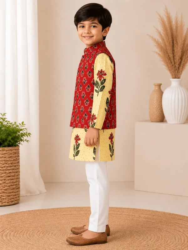 Royal_Blossom_Nehru_Jacket_Kurta_Set_For_Boys