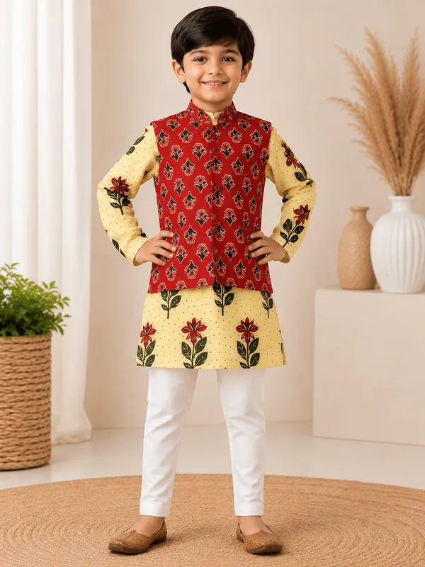 Royal_Blossom_Nehru_Jacket_Kurta_Set_For_Boys