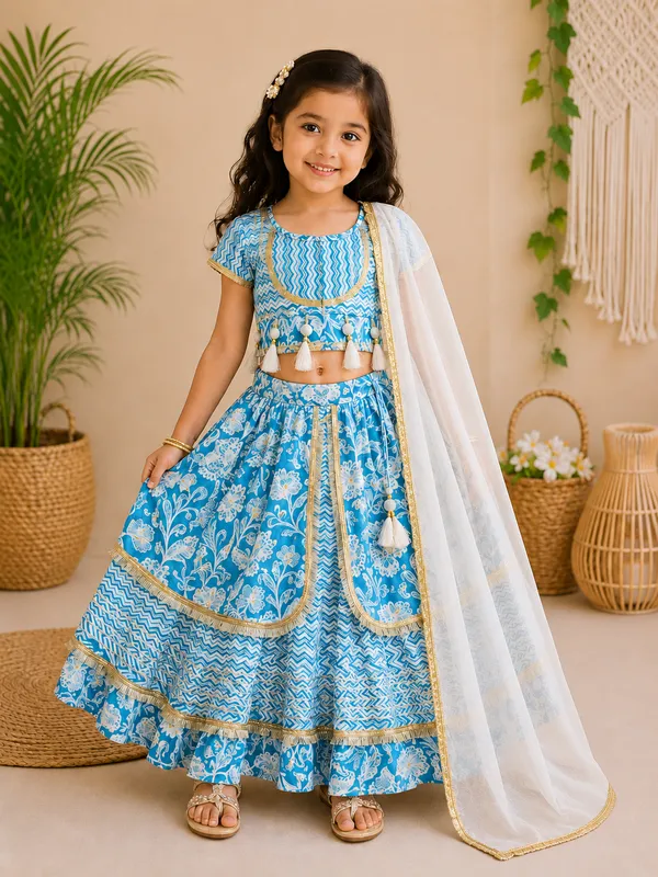 Sky_Blossom_Blue_Lehenga_Choli_Set_With_Dupatta_For_Girls