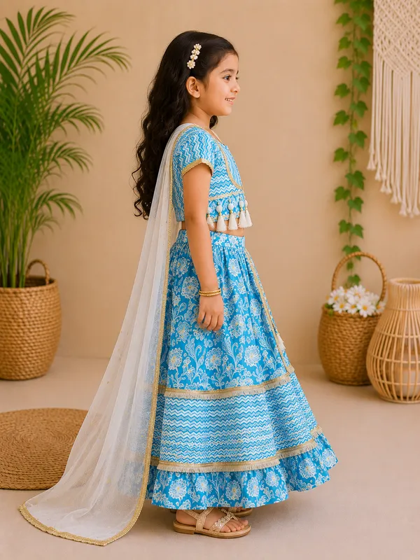 Sky_Blossom_Blue_Lehenga_Choli_Set_With_Dupatta_For_Girls