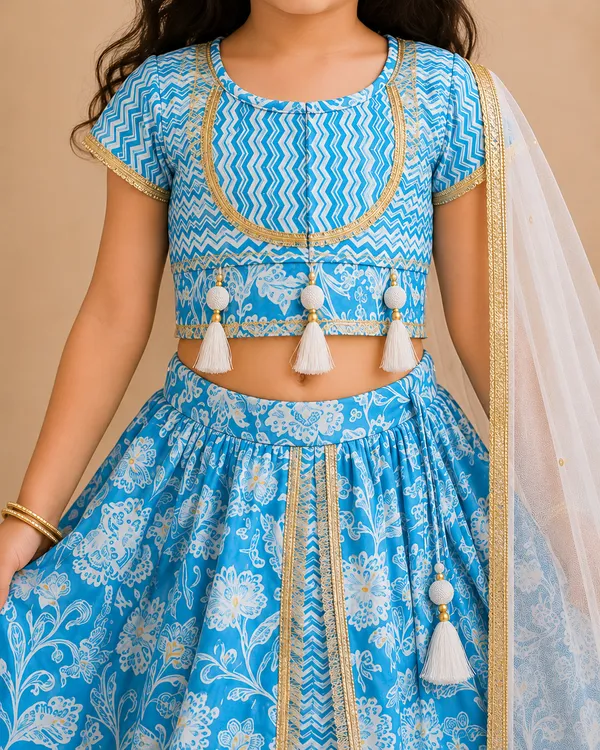 Sky_Blossom_Blue_Lehenga_Choli_Set_With_Dupatta_For_Girls